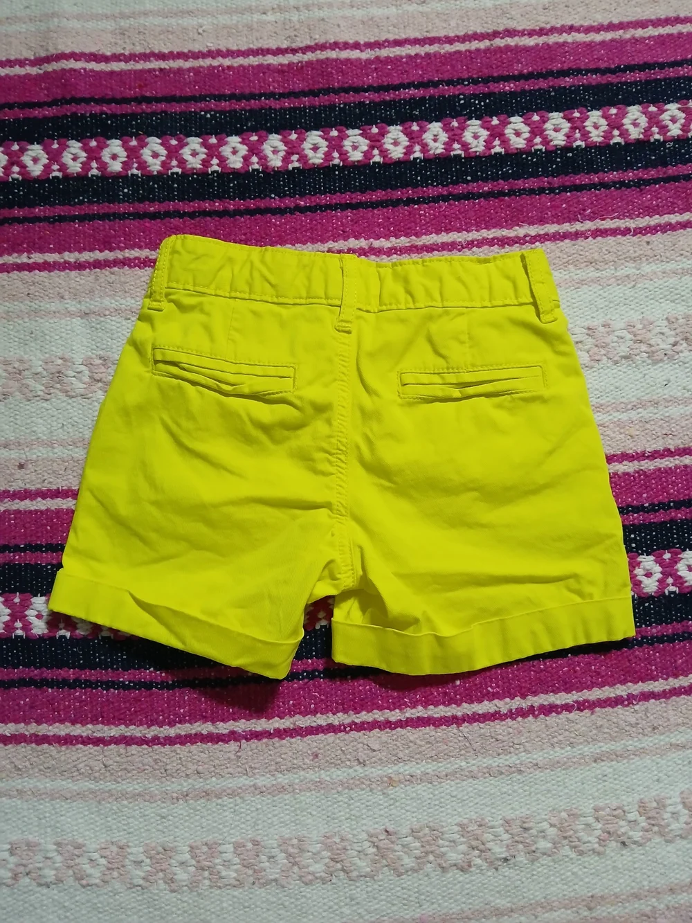 GAP KIDS Bright Yellow Cuffed Chino Shorts Girls‎ 7 Slim